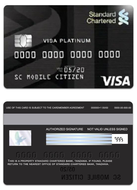 Tanzania Standard Chartered Bank visa platinum credit card